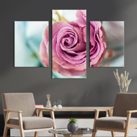 Картина триптих Чудова квітка троянда 66x40 см (980-32)