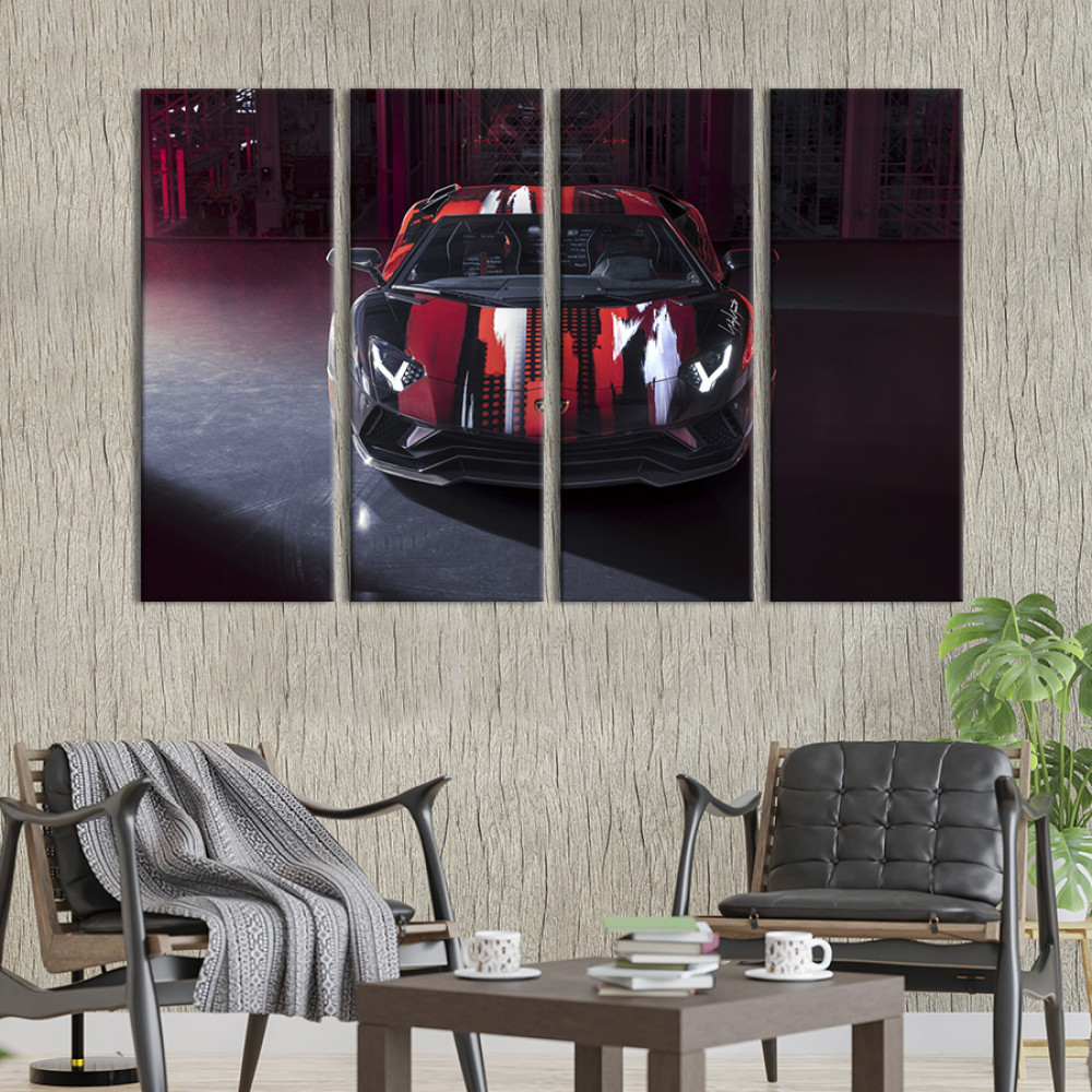 Картина Люксовий автомобіль Lamborghini Aventador S – Yamamoto 89x53 см (1268-41)