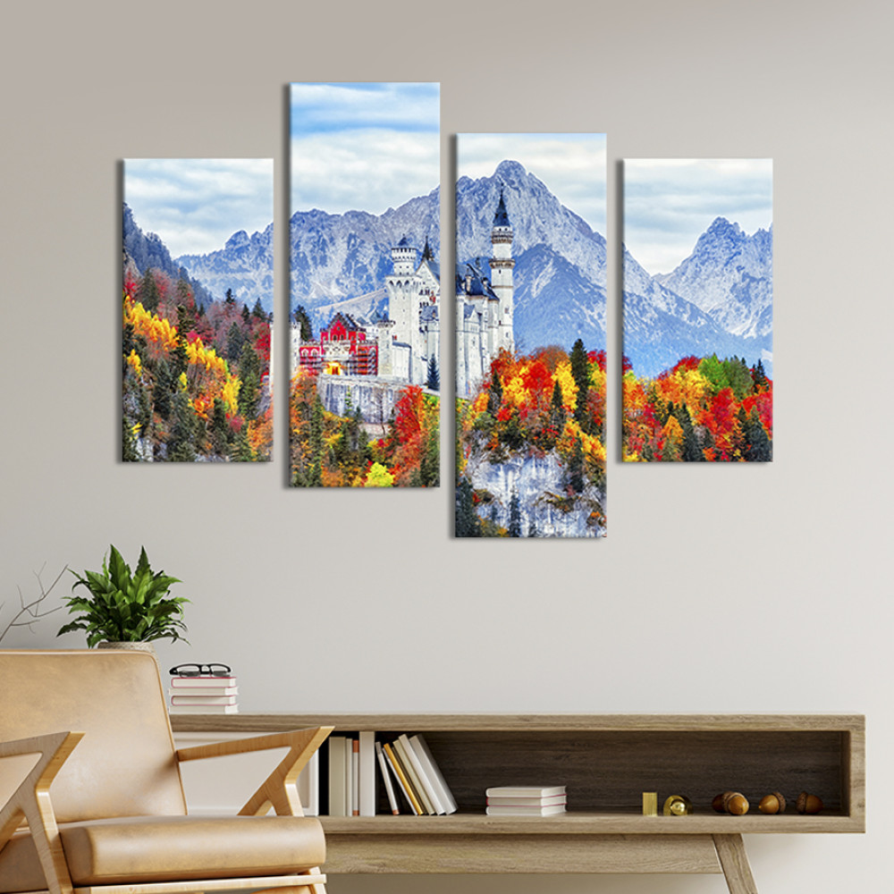 Картина Замок Нойшванштайн у Баварських Альпах 89x56 см (392-42)