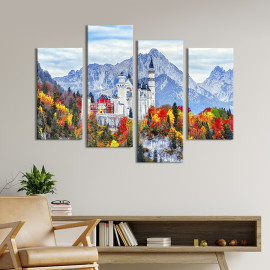 Картина Замок Нойшванштайн у Баварських Альпах 89x56 см (392-42)