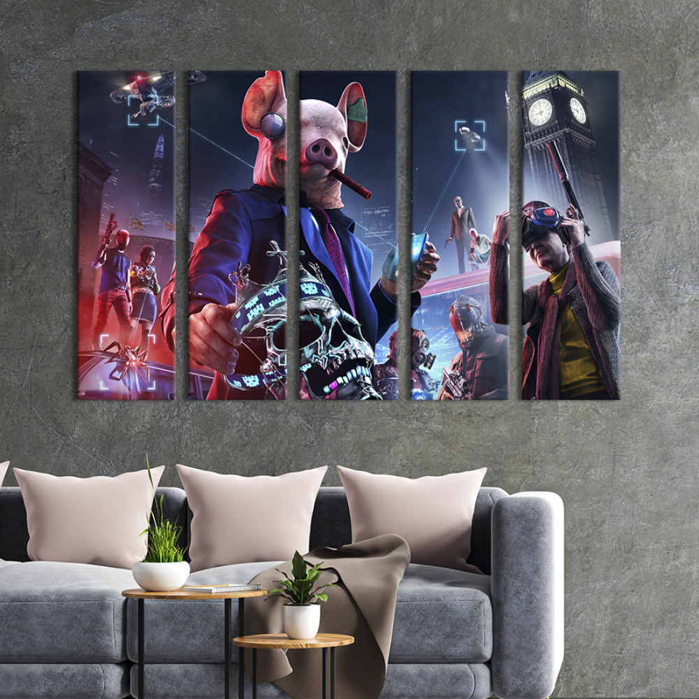 Картина Стильний плакат гри Watch Dogs: Legion 87x50 см (1527-51)