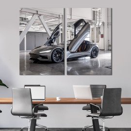 Картина Сріблястий автомобіль Karma SC2 71x51 см (1332-2)