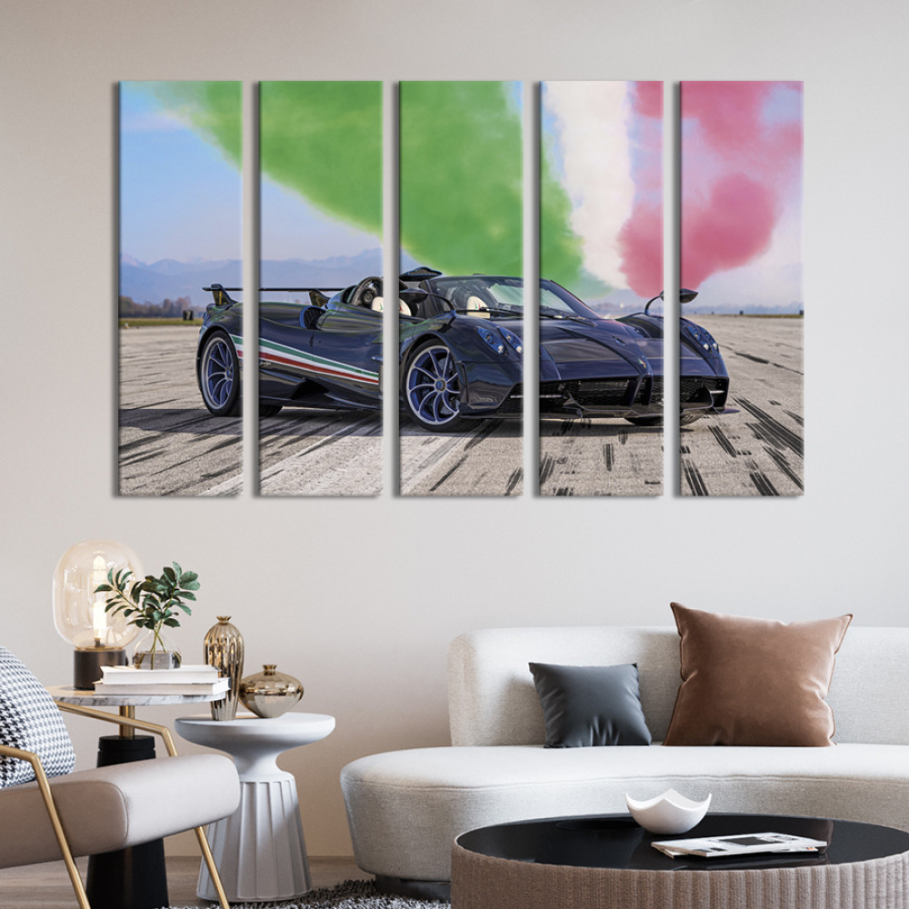 Картина Швидкий суперкар Pagani Huayra Tricolore 87x50 см (1272-51)
