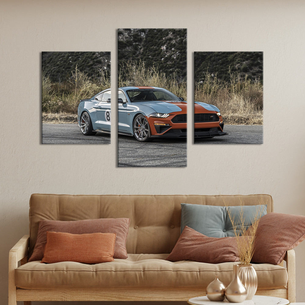Картина Спортивний автомобіль Mustang Roush Stage 66x40 см (1253-32)