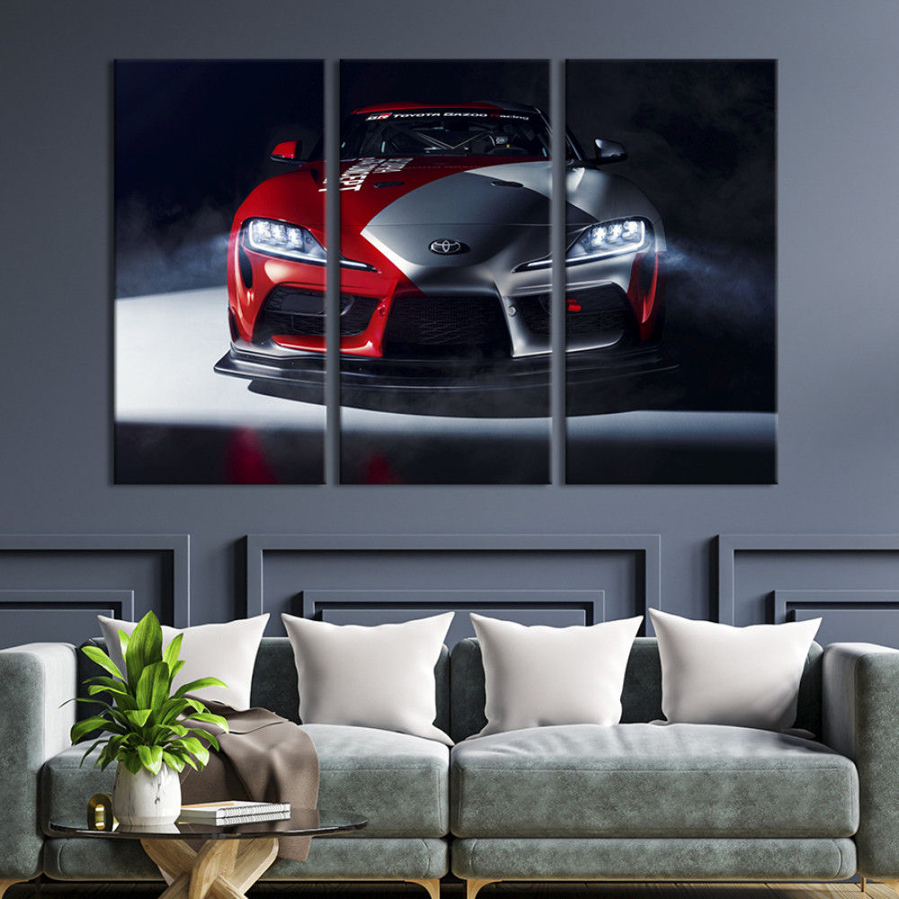 Картина Гоночний автомобіль Toyota Supra 128x81 см (1405-31)
