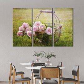 Картина Красиві троянди в кошику 78x48 см (986-31)