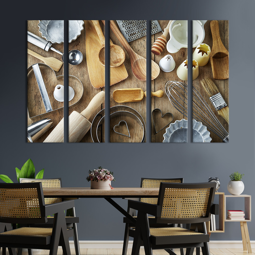 Картина Практичний кухонний інвентар 132x80 см (284-51)