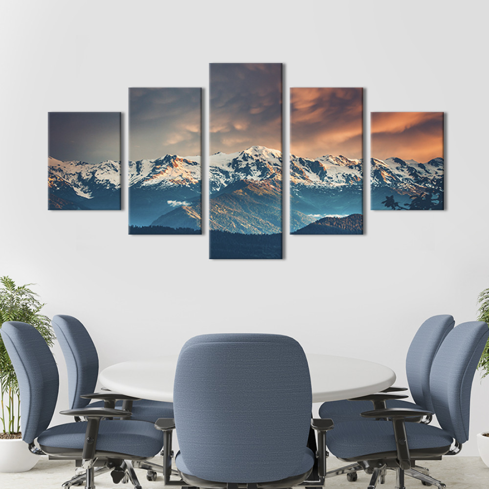 Картина Вид на гори Альпи 162x80 см (613-52)