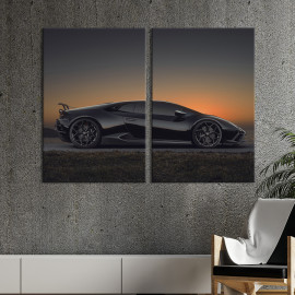 Картина Чорна бестія Lamborghini 71x51 см (1372-2)