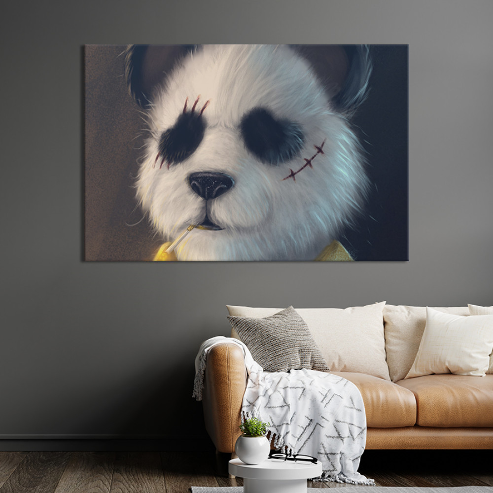 Картина Панда з цигаркою 51x34 см (1483-1)