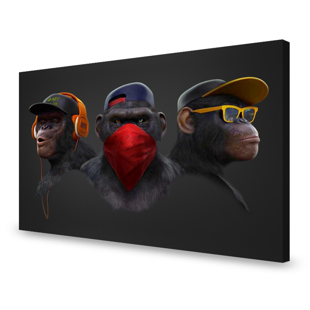 Картина Gangster monkey 51x34 см (410_m)