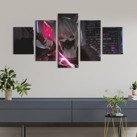 Картина Katana anime girl 112x54 см (678-52)