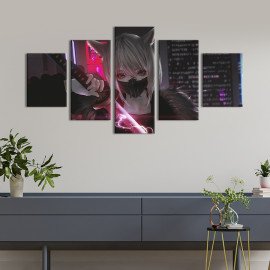 Картина Katana anime girl 112x54 см (678-52)