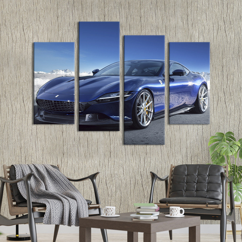 Картина Авто класу люкс Ferrari Roma 89x56 см (1294-42)