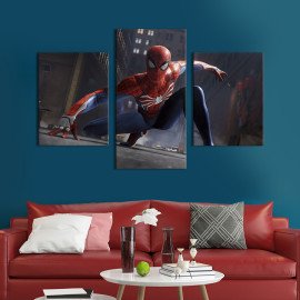 Картина на полотні Людина-павук - герой вулиць Нью-Йорка 66x40 см (762-32)