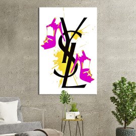 Картина в офісі Бренд Saint Laurent на білому тлі 51x34 см (2art_163)