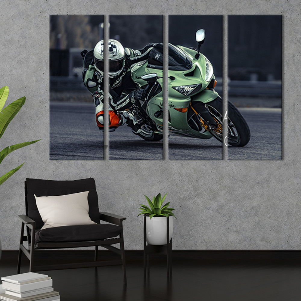 Картина Швидкісний Kawasaki Ninja 89x53 см (121-41)