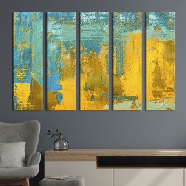 Картина Жовто-блакитне полотно 87x50 см (15-51)