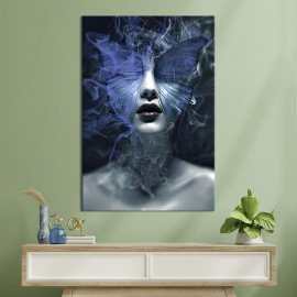 Картина в офіс Абстракція дівчина-метелик 51x34 см (2art_136)