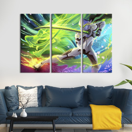 Картина Герой у білій броні, Overwatch 78x48 см (1479-31)