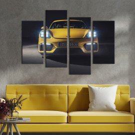 Картина Фантастичний спорткар Porsche 718 Cayman GT4 89x56 см (1384-42)