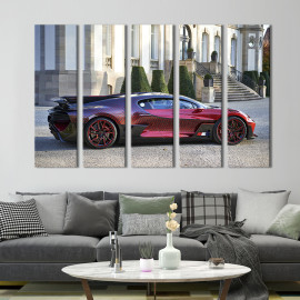 Картина Шикарний автомобіль Bugatti Divo Lady Bug 87x50 см (1306-51)