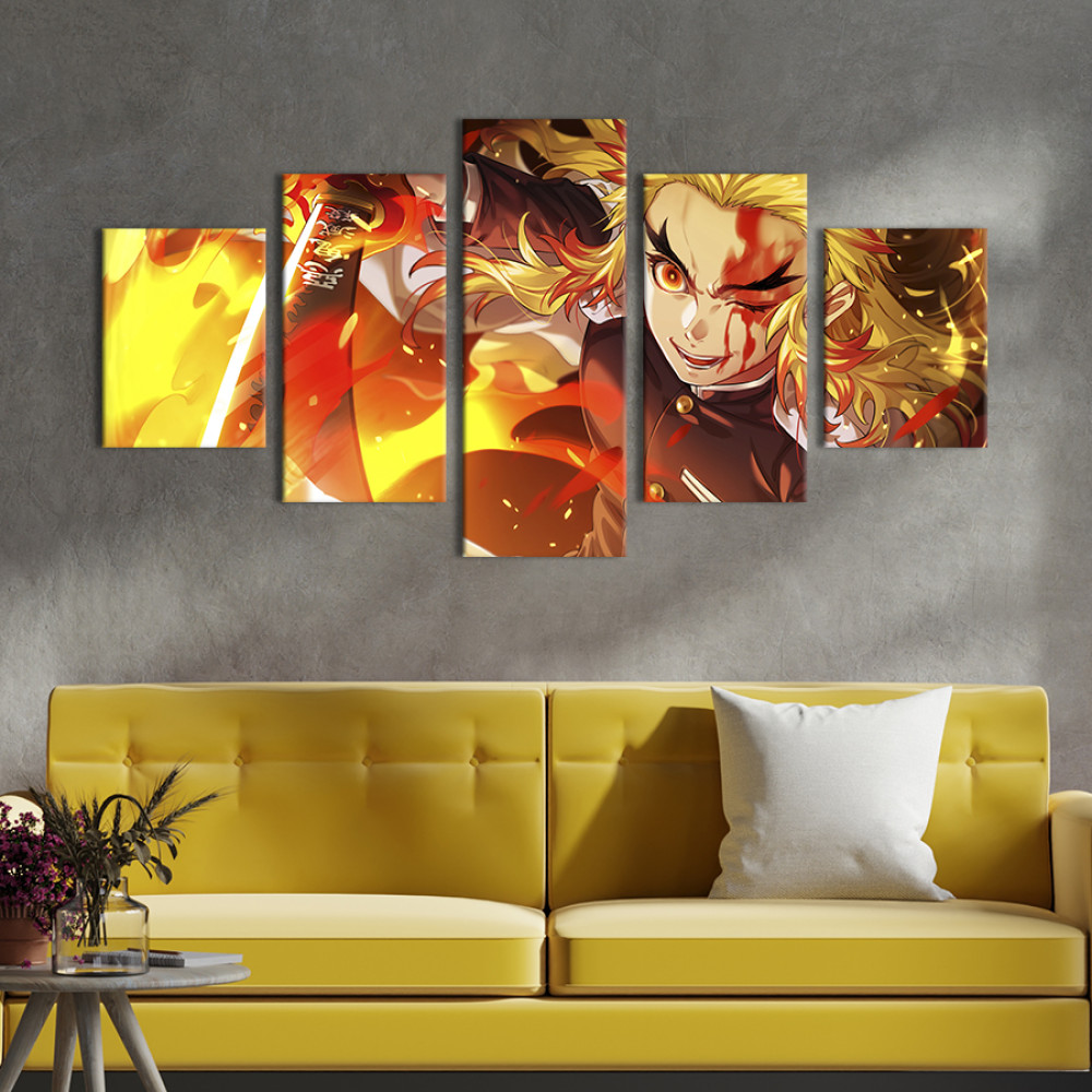 Картина Винищувач демонів Кеджуро Ренгоку 112x54 см (723-52)