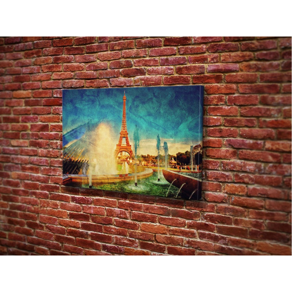 Картина Вінтажна Ейфелева вежа 51x34 см (834)