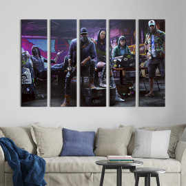 Картина Стильний постер гри Watch Dogs 2 87x50 см (1434-51)