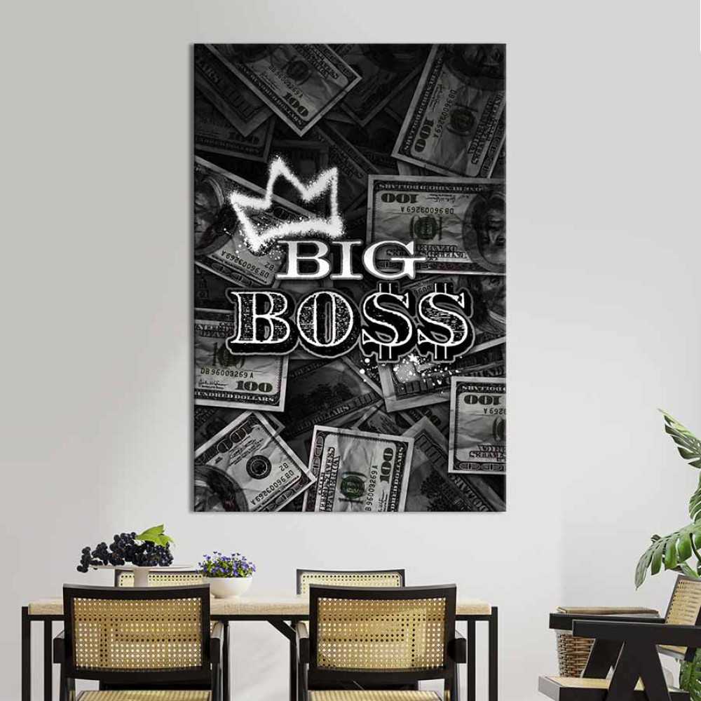 Картина в офіс Постер великий бос 51x34 см (2art_222)