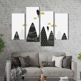 Картина Абстракція красиві ялинки 129x90 см (620-42)