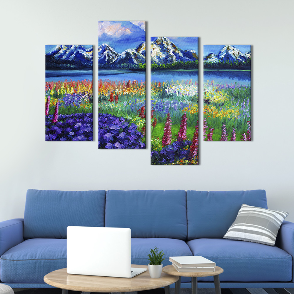Картина Мальовнича гірська панорама 129x90 см (553-42)