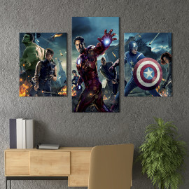 Картина на полотні Команда Marvel Месники 66x40 см (649-32)