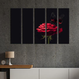 Картина Метелик, що сидить на троянди 87x50 см (256-51)