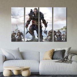 Картина Грізний Ейвор / Assassin Creed Valhalla 89x53 см (1523-41)