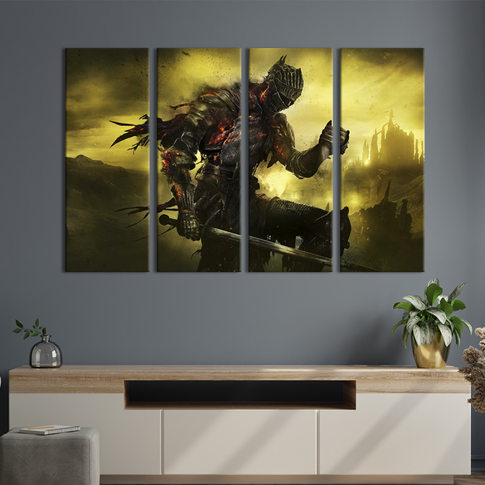 Картина Ashen One з гри Dark Souls III 89x53 см (1437-41)