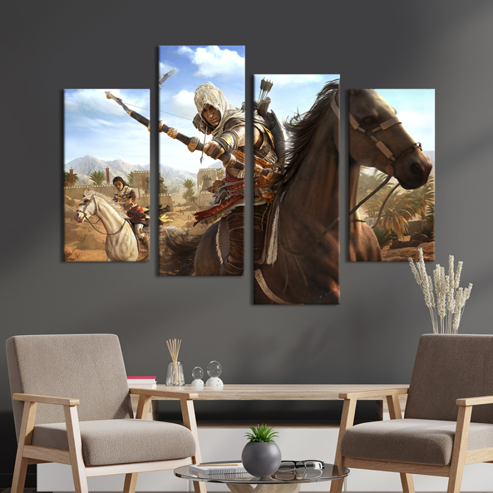 Картина Персонажі гри Кредо вбивці Витоки 129x90 см (1457-42)
