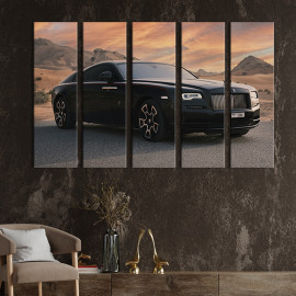 Картина Розкішний чорний Rolls-Royce 87x50 см (124-51)