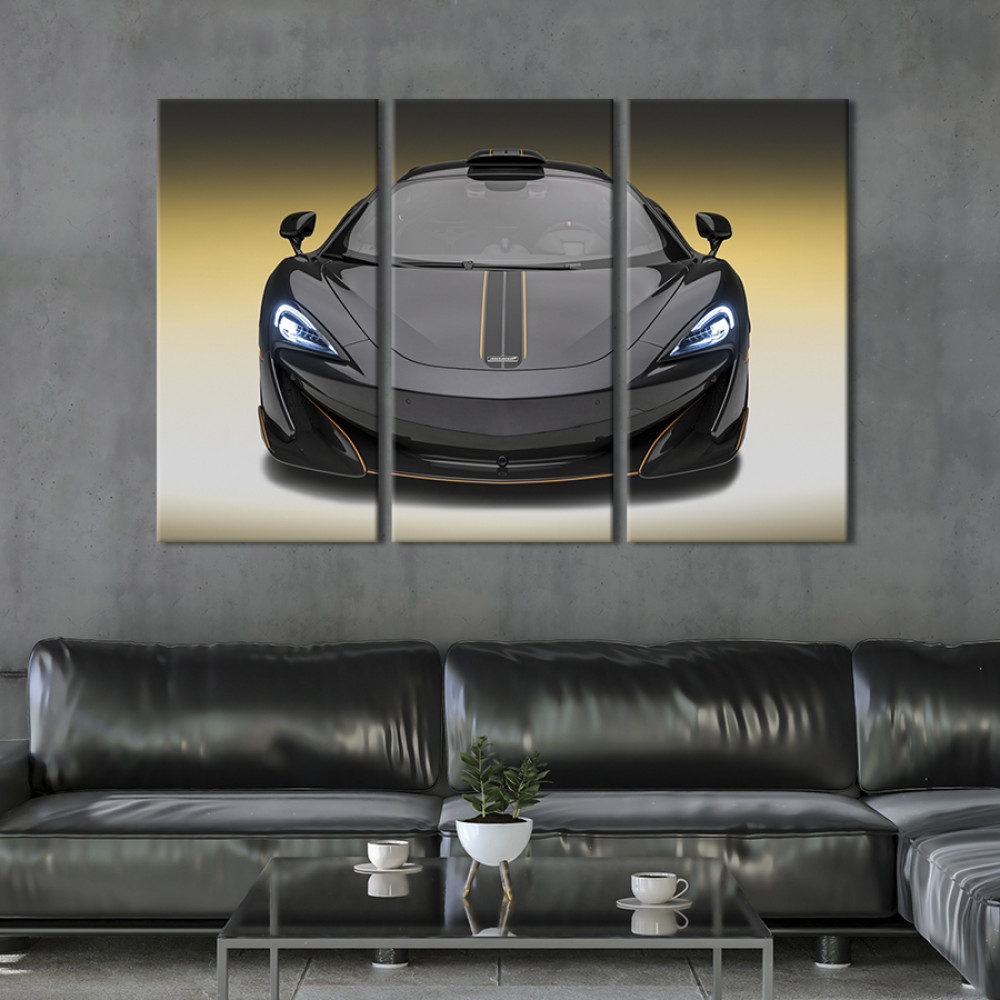 Картина Чорний McLaren 600LT 78x48 см (1350-31)