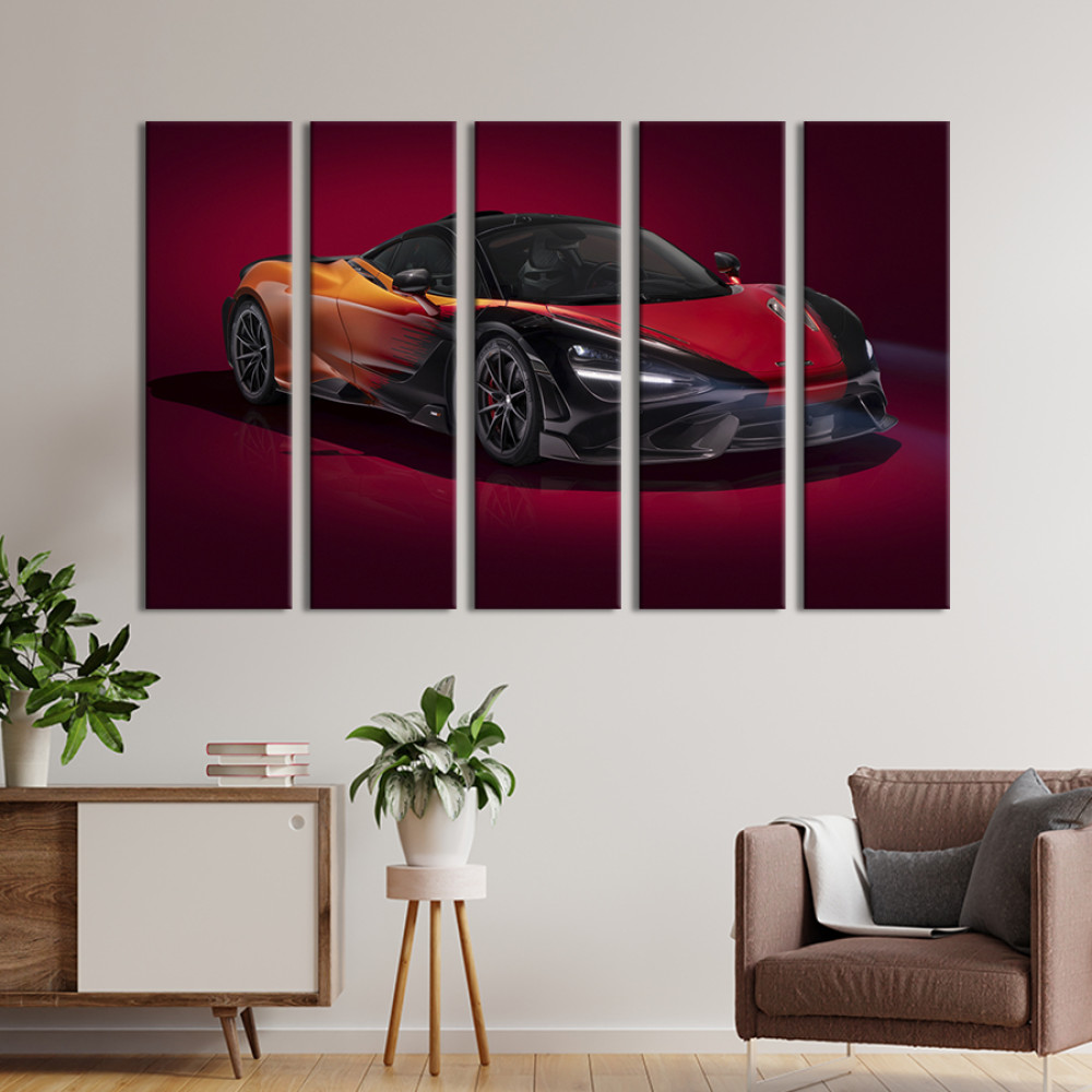 Картина Витончений суперкар McLaren 765LT 132x80 см (1389-51)