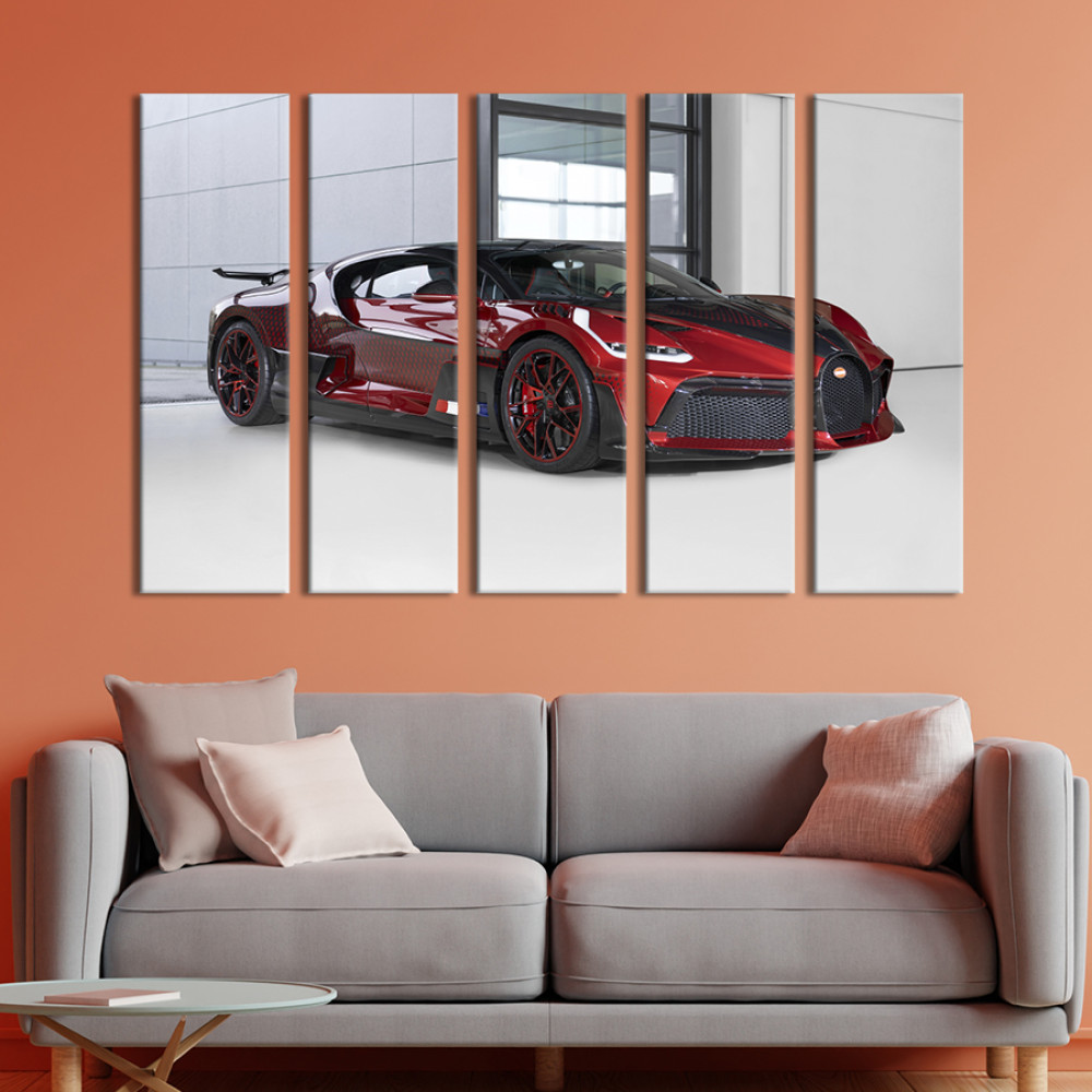 Картина Спортивний автомобіль Bugatti Divo 87x50 см (1300-51)