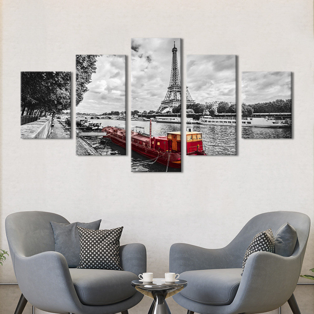 Картина Сена та Ейфелева вежа 162x80 см (359-52)