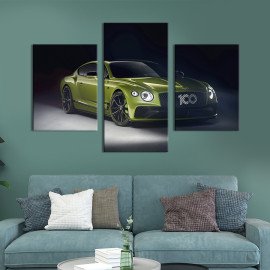 Картина Bentley Continental GT в оливковому кольорі 66x40 см (1288-32)