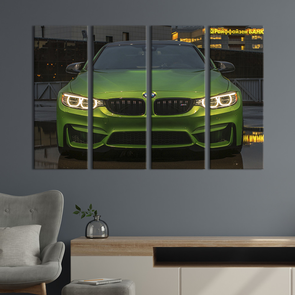 Картина Гарний зелений BMW Gran Turismo 89x53 см (111-41)