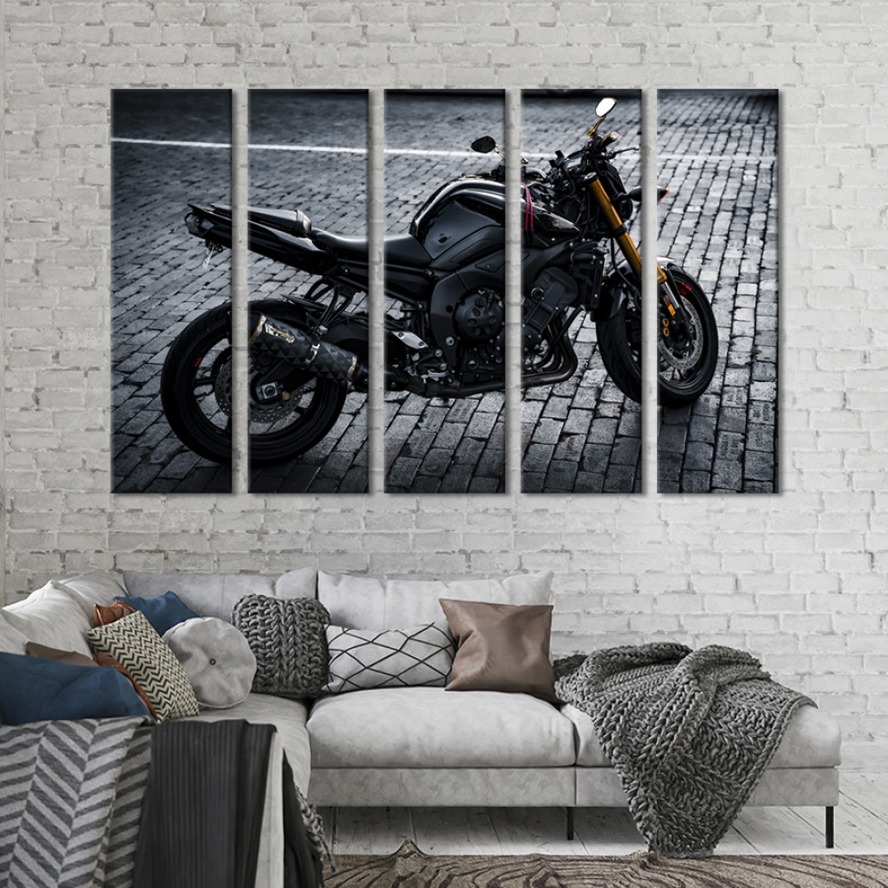 Картина Крутий мотоцикл Yamaha 132x80 см (1379-51)