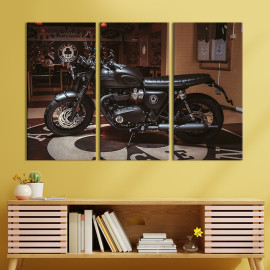 Картина Triumph Bonneville Bobber Black 128x81 см (86-31)