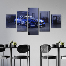 Картина Ford Mustang GT Gen3 в синьому кольорі 112x54 см (1284-52)