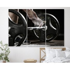 Картина Спортсмен та штанга 78x48 см (M3_M_196)