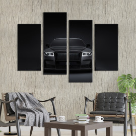 Картина Шикарне авто Rolls-Royce Black Badge Ghost 89x56 см (1276-42)