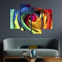 Картина Незвичайна троянда райдужна 129x90 см (261-42)